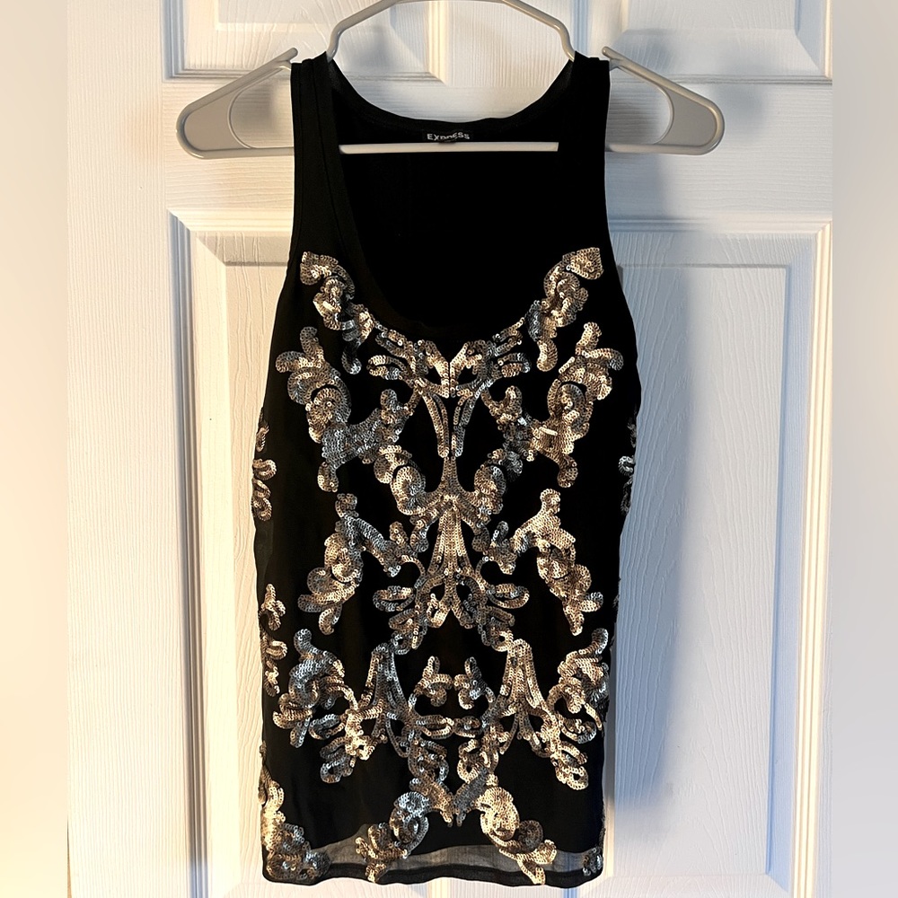 Express gold and black tank | Size XS